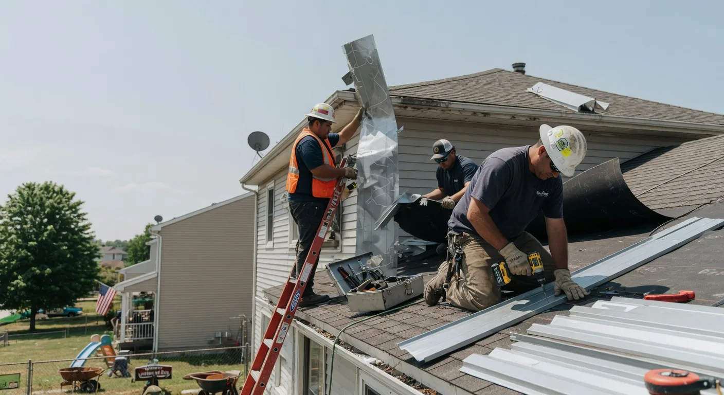 Storm Damage Metal Roof Repair in Glen Hope, PA